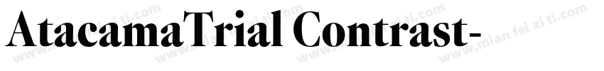 AtacamaTrial Contrast字体转换